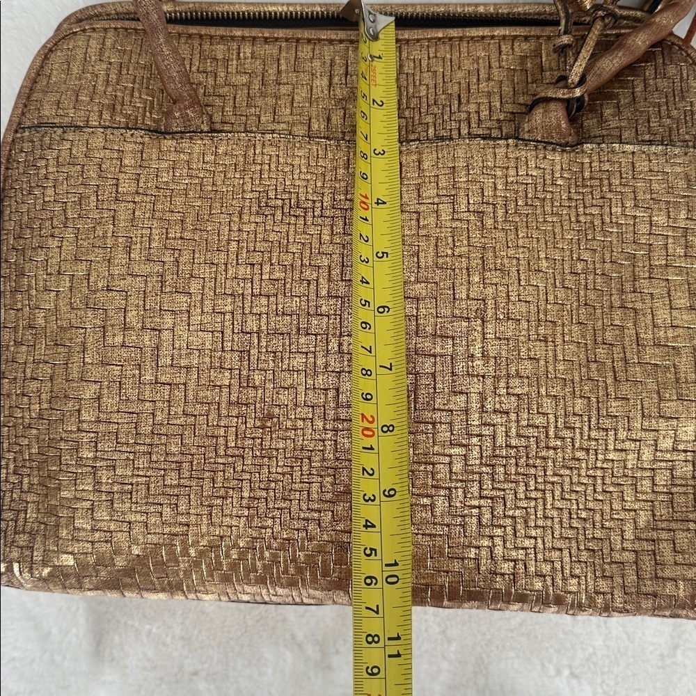 Patricia Nash Paris Gold Woven Tote Bag with Tassel - Picture 9 of 14